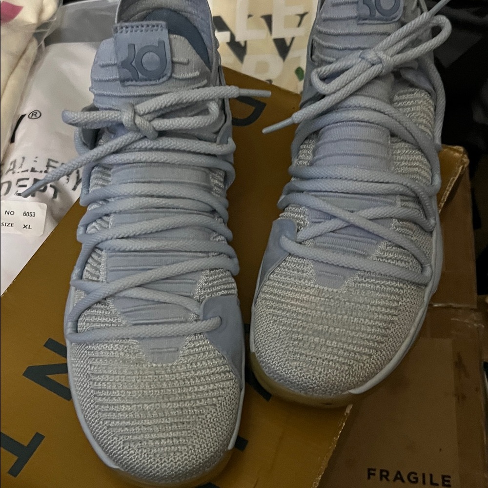 🔥🔥Nike Light Gray kD 10 anniversary edition ice blue - Picture 5 of 8
